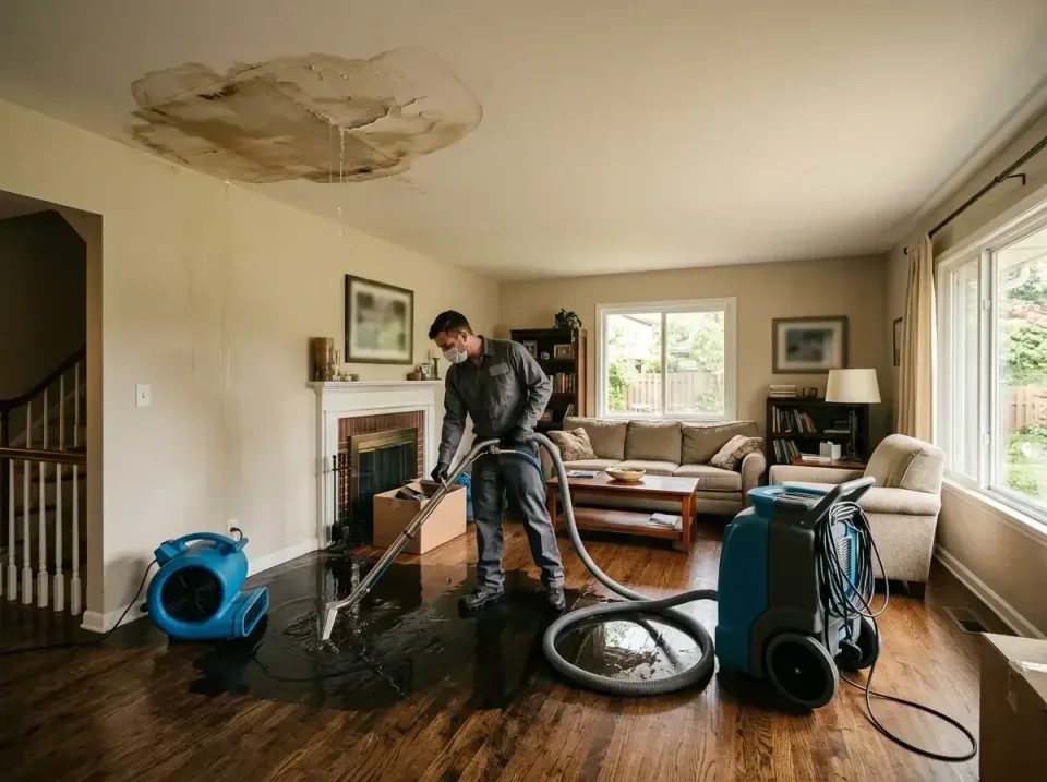 attic-pipe-burst-ceiling-drip-008 — frequently asked questions, Water Damage Restoration & Carpet Care in Webster Groves, MO